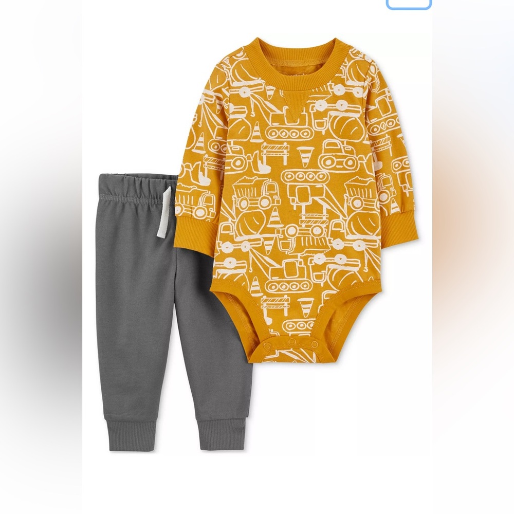 Baby Boys 2-Pc. Long-Sleeve Cotton Bodysuit & Pants Set